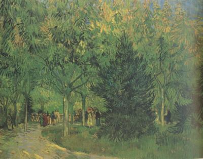 Vincent Van Gogh A Lane in the Public Garden at Arles (nn04) oil painting picture